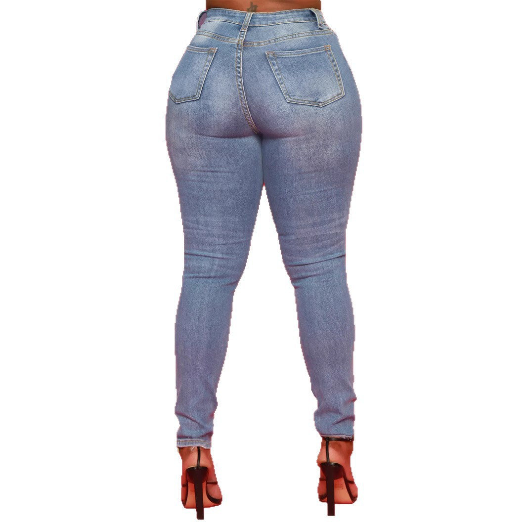 Damen Hochtaillierte Skinny Jeans mit konturiertem Schnitt Stalluxe