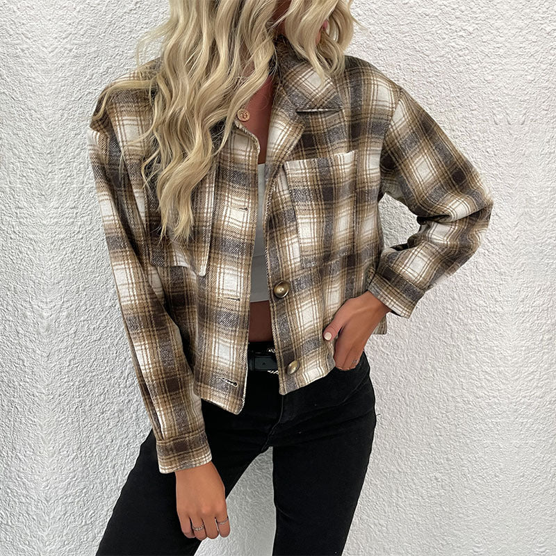 Damen kariertes Overshirt Stalluxe