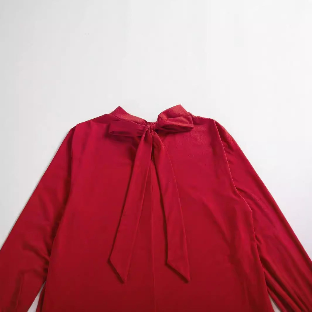 Damen Maxikleid mit asymmetrischem Schnitt und hohem Kragen Stalluxe