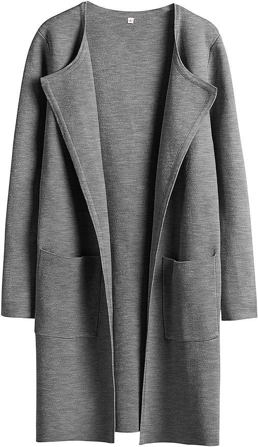 Damen Strickmantel mit lässigem Schnitt und praktischen Taschen Stalluxe