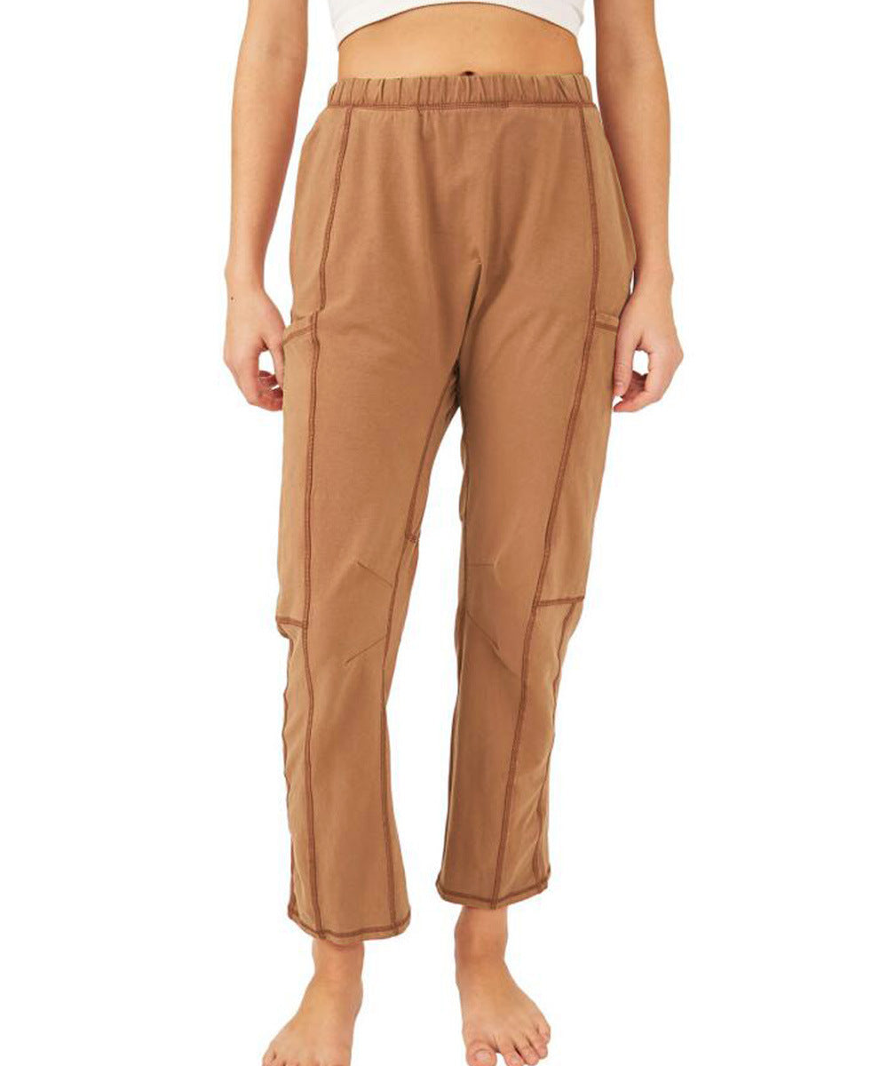 Damen Bequeme Freizeithose mit praktischen Seitentaschen und elastischem Bund Stalluxe