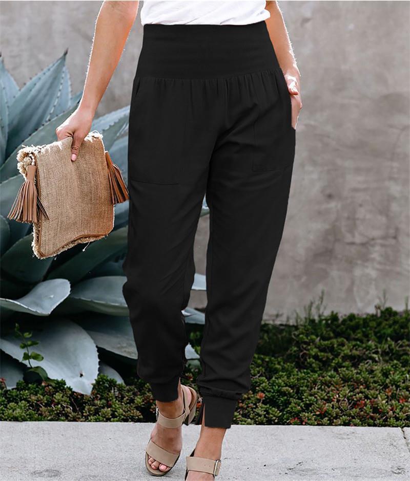 Damen Sportliche Freizeithose mit elastischem Bund und Taschen Stalluxe