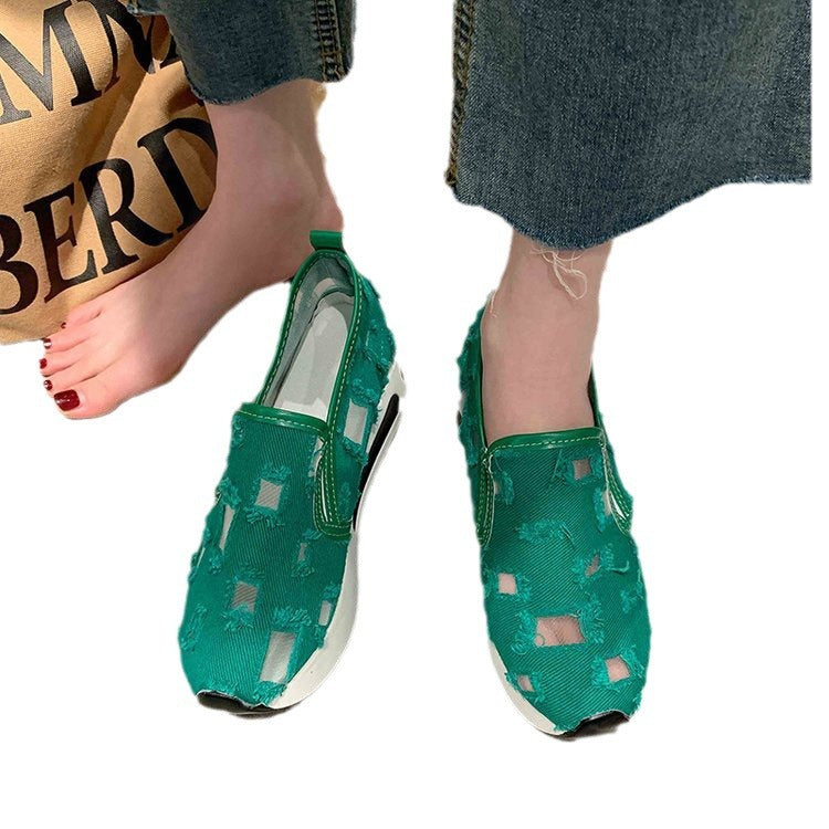 Damen Atmungsaktive Slip-On Sneakers mit stylischem Ausschnittdesign Stalluxe