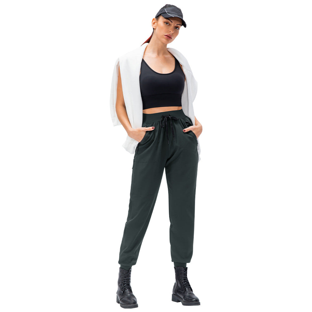 Damen sportive Jogginghose mit verstellbarem Bund und Seitentaschen Stalluxe