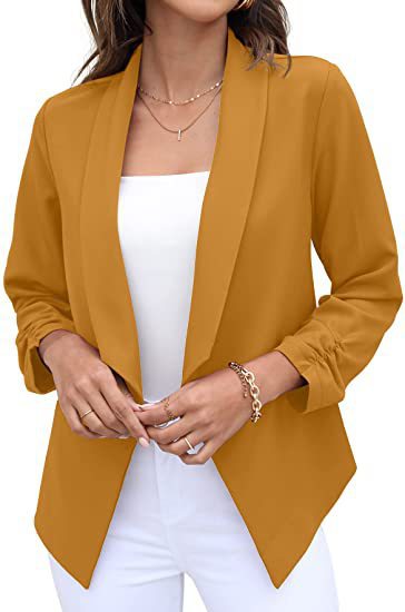 Women's Casual Open Front Blazer Stalluxe