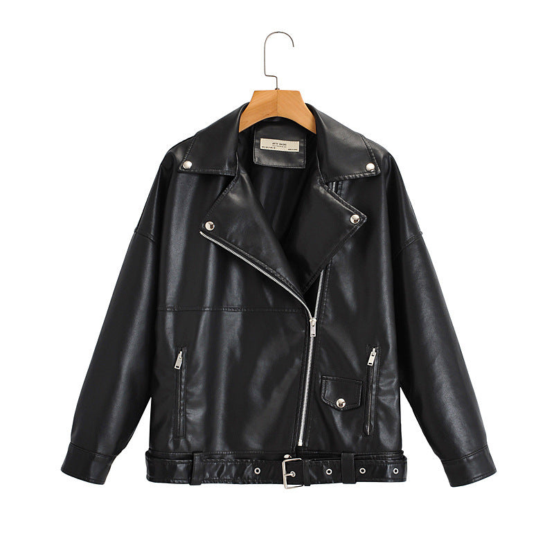 Damen Lässige Bikerjacke aus robustem Denim mit kontrastierenden Nähten und praktischen Taschen Stalluxe
