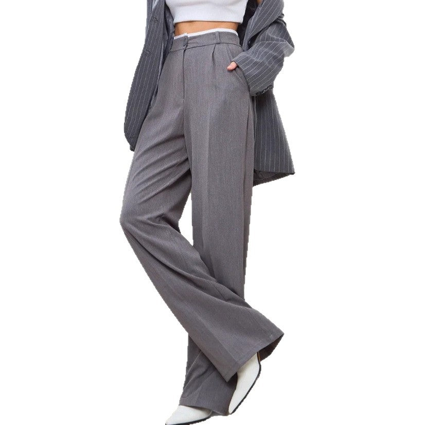 Damen elegante Pluderhose mit hohem Bund und ruhig fließendem Schnitt Stalluxe
