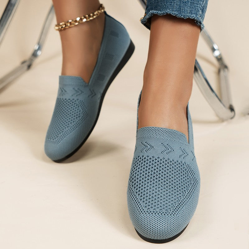 Damen Bequeme Slip-On Ballerinas mit atmungsaktivem Obermaterial Stalluxe
