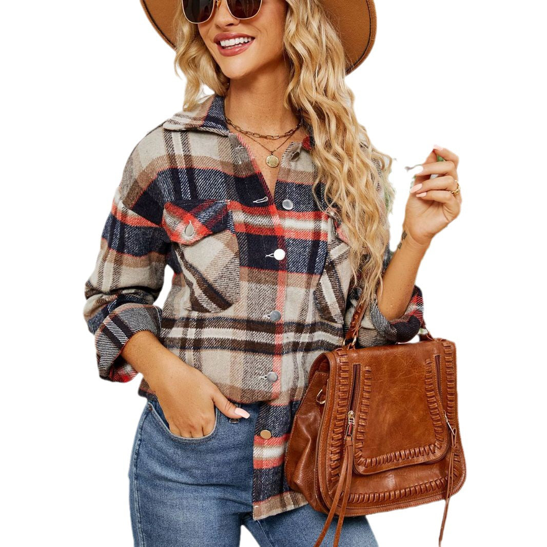 Damen Karo Overshirt aus weichem Flanell Stalluxe