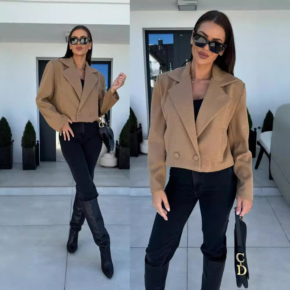 Damen modischer Blazer mit asymmetrischem Schnitt und eleganten Details Stalluxe