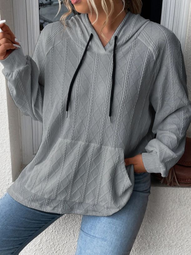 Women's Cozy Textured Pullover Hoodie Stalluxe