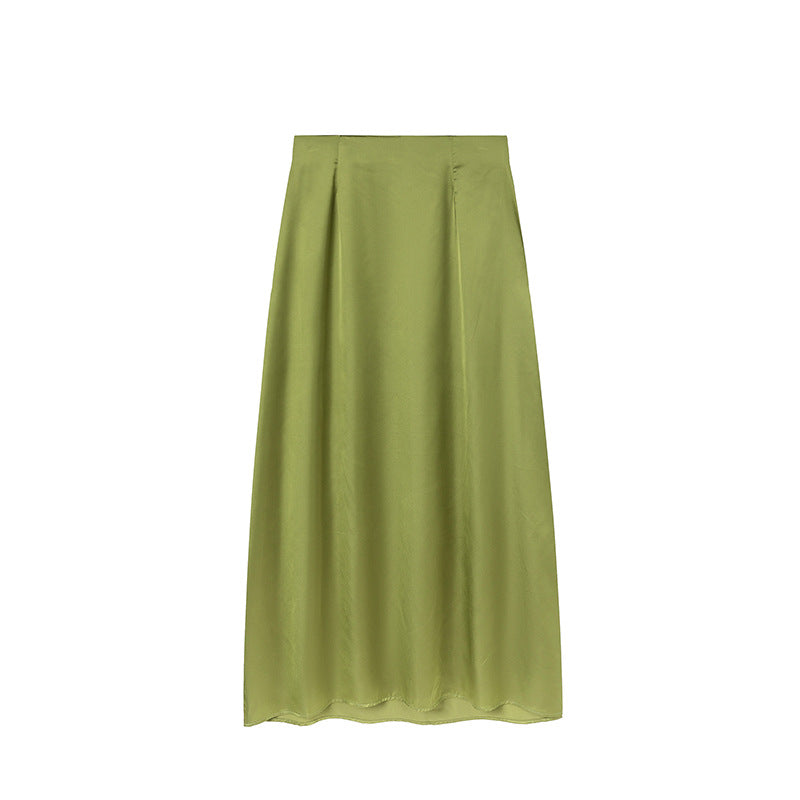 Damen Maxirock aus hochwertigem Satin mit elegantem Schnitt und fließendem Fall Stalluxe