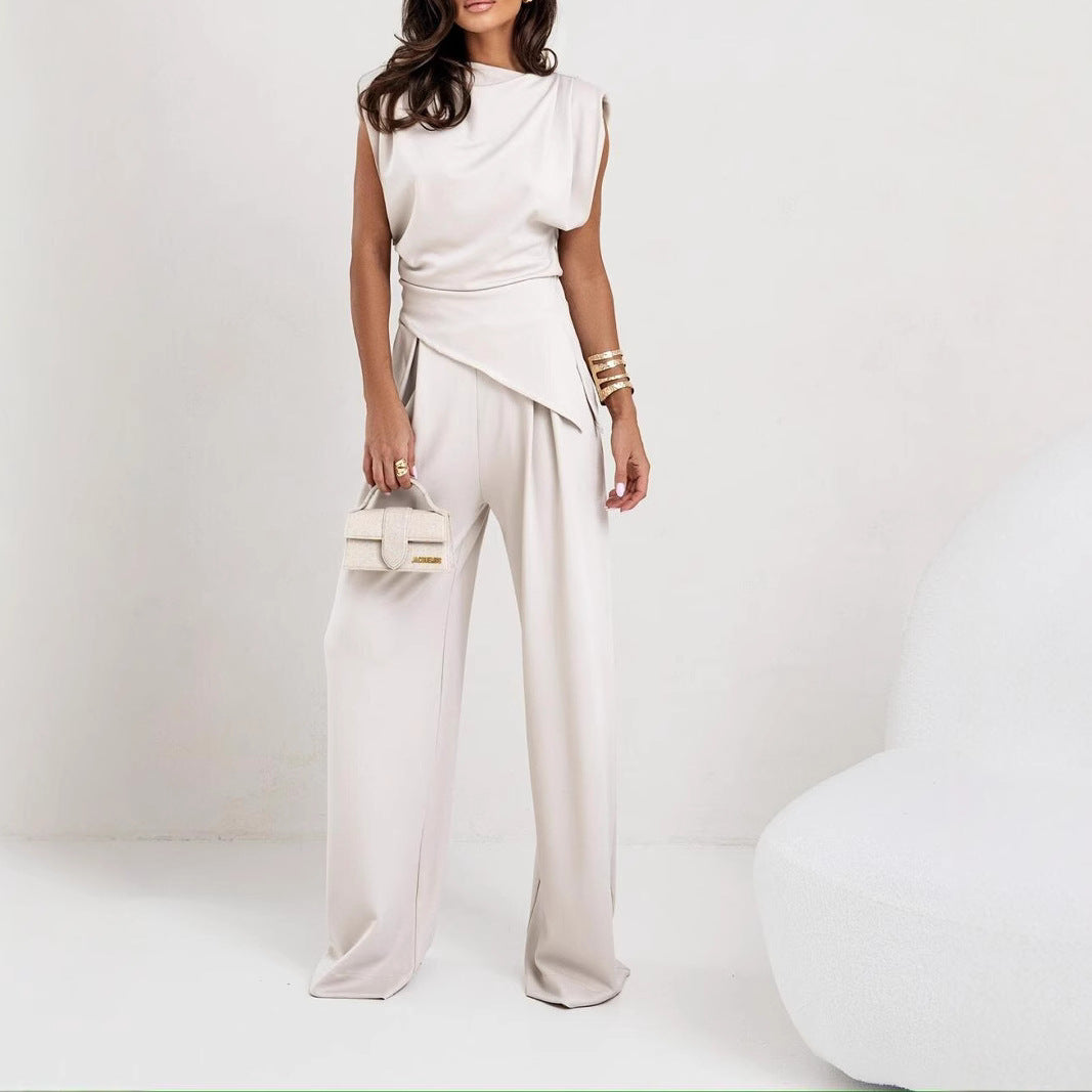 Damen Softe Anzughose mit asymmetrischem Schnitt Stalluxe