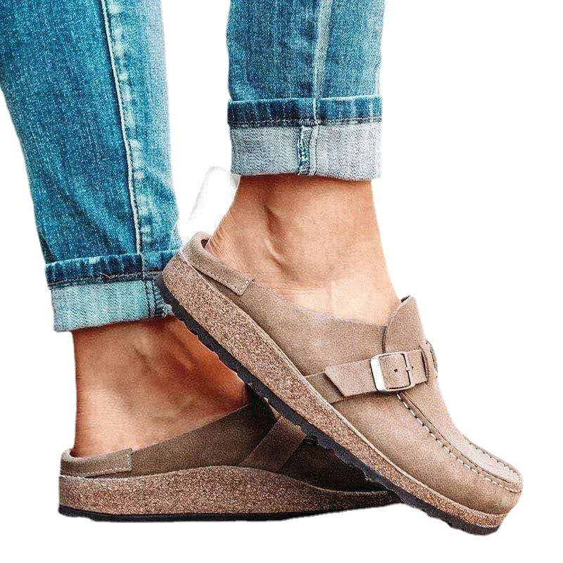 Damen Komfortable Clogs mit anatomischem Fußbett und elegantem Riemendesign Stalluxe