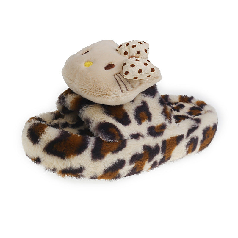 Damen Flauschige Pantoletten mit süßem Tiermotiv und rutschfester Sohle Stalluxe