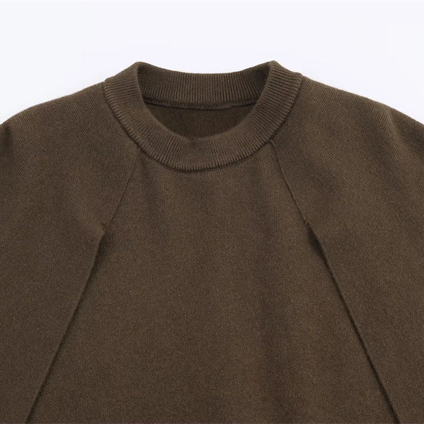 Damen elegantes Oversize-Pullover mit weitem Pfennigkragen Stalluxe