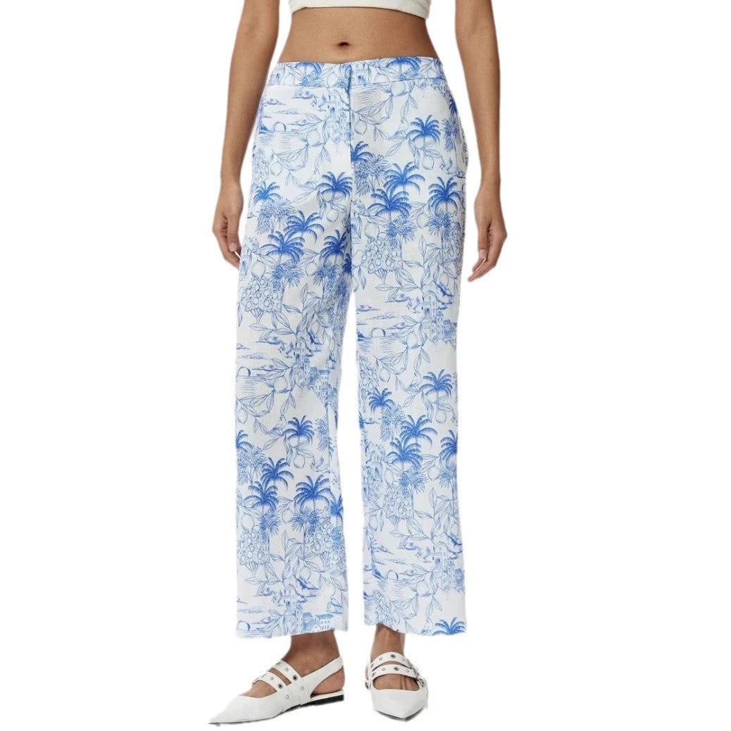 Damen Palazzo-Hose mit floralem Muster und weitem Schnitt Stalluxe