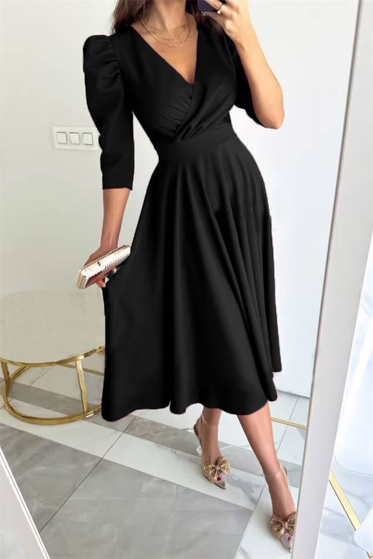Damen Elegantes Midi Kleid Stalluxe