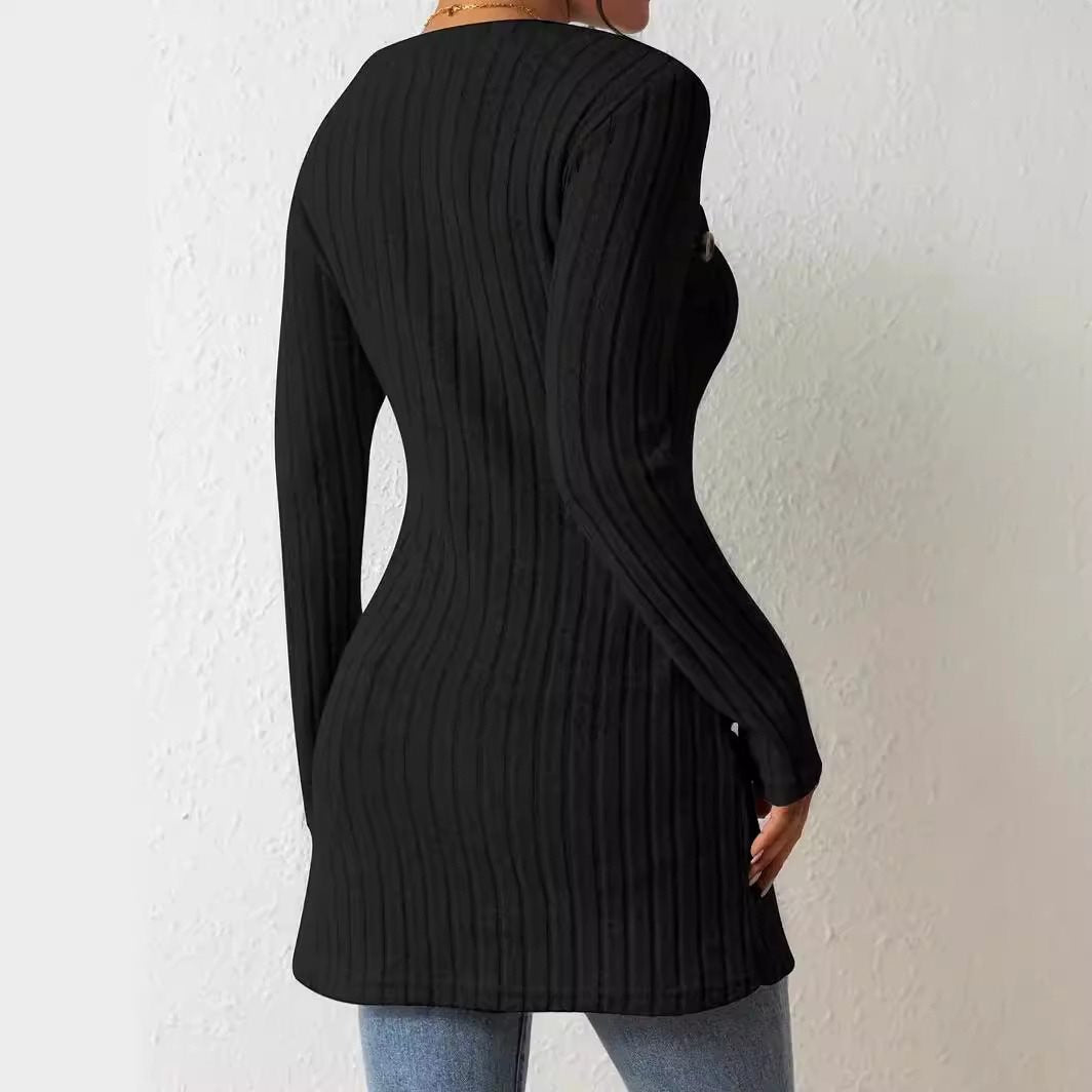 Damen Langarmshirt mit ausgefallenem Schnitt Stalluxe