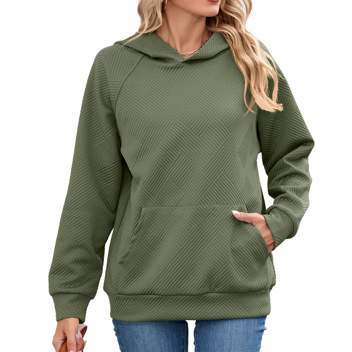 Damen Kapuzenpullover mit strukturiertem Design Stalluxe