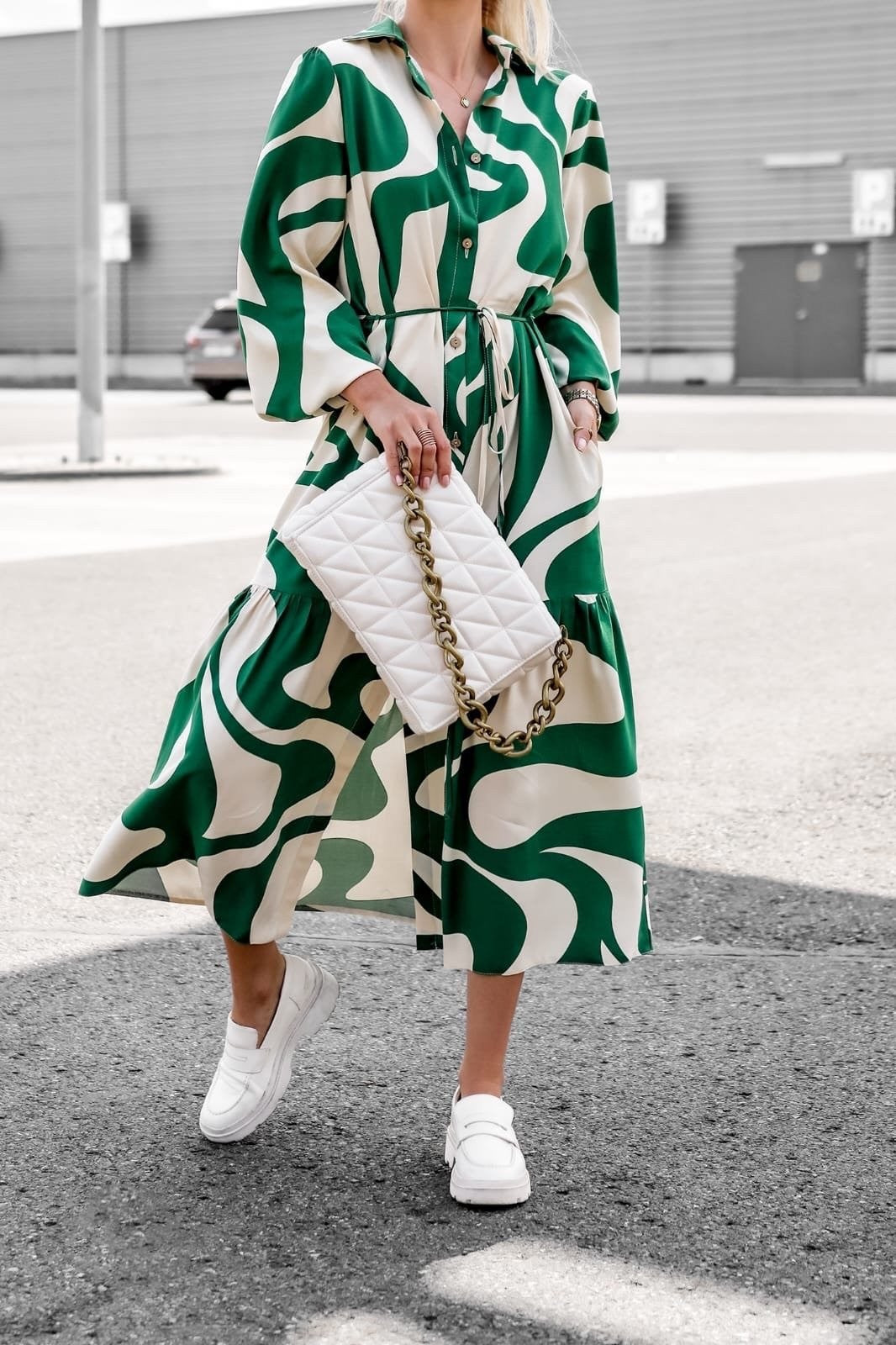 Damen Maxikleid im modischen Schwungdesign Stalluxe