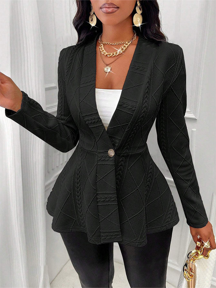 Damen Strukturierte Blazerjacke mit Taillierung Stalluxe
