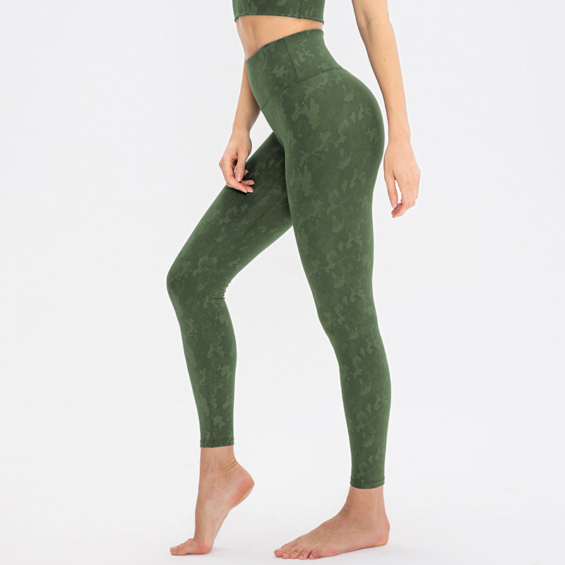 Damen Hoch geschnittene Fitness-Leggings mit einzigartigem Camouflage-Design Stalluxe