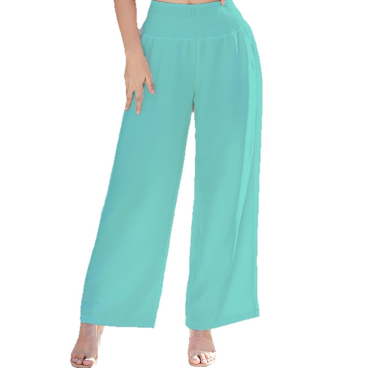 Damen Leichte, weite Sommerhose mit elastischem Bund und modischen Details Stalluxe