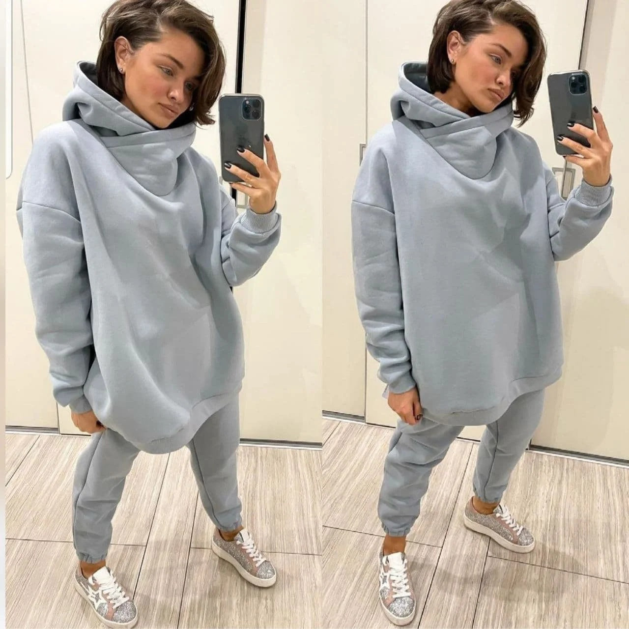 Damen lässiger Hoodie und bequeme Jogginghose Set Stalluxe