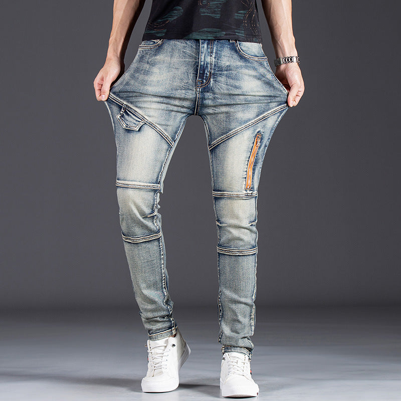 Herren elegante Slim Fit Jeans im zeitgemäßen Used-Look Stalluxe