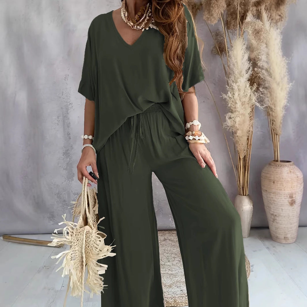 Damen lässiger Jumpsuit mit weitem Schnitt und elastischem Bund Stalluxe