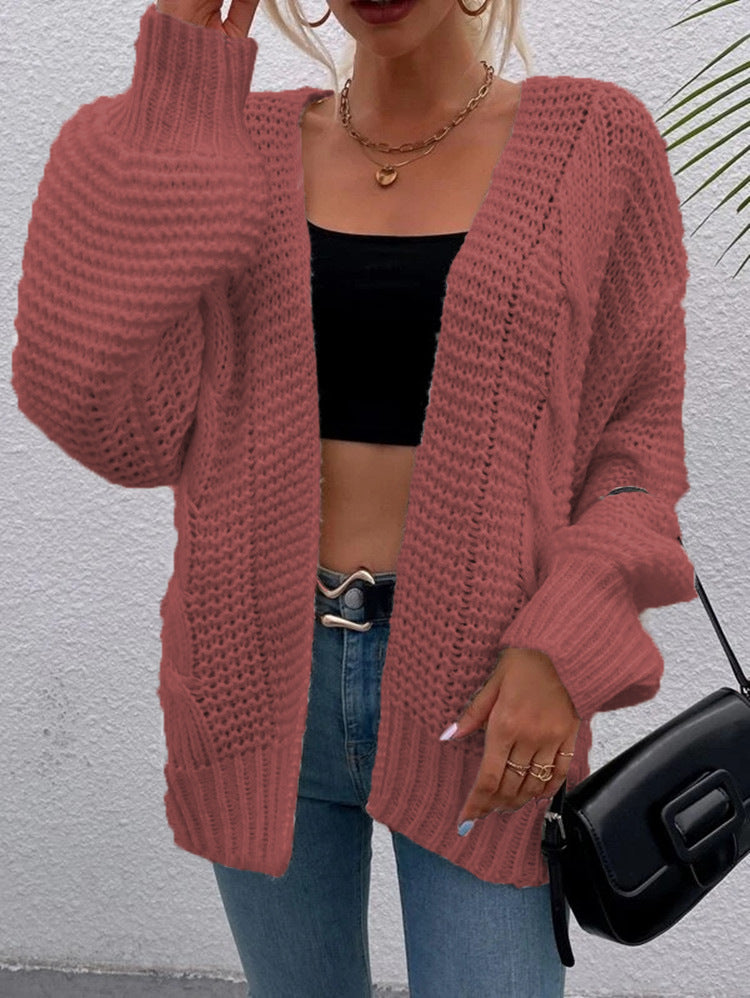Damen Grobstrick-Cardigan mit tiefen Taschen und lässigem Schnitt Stalluxe