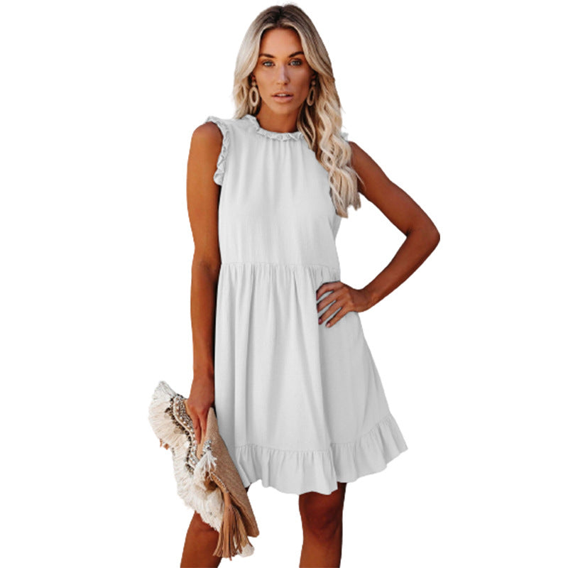 Damen schmeichelhaftes Sommerkleid mit Rüschen Stalluxe