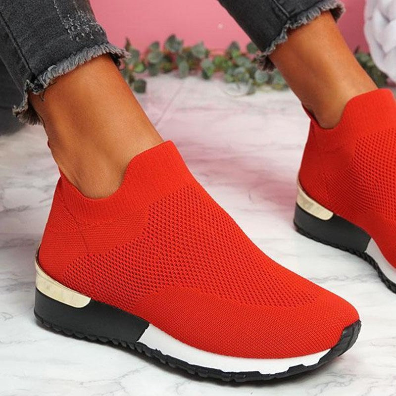 Damen modische Sneakersocke mit atmungsaktiver Mesh-Oberfläche Stalluxe