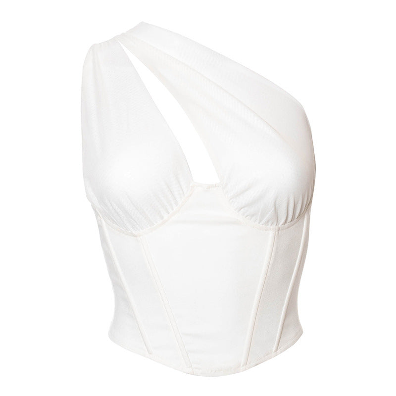 Damen Extravaganter Bodysuit mit asymmetrischem Design und raffinierten Details Stalluxe