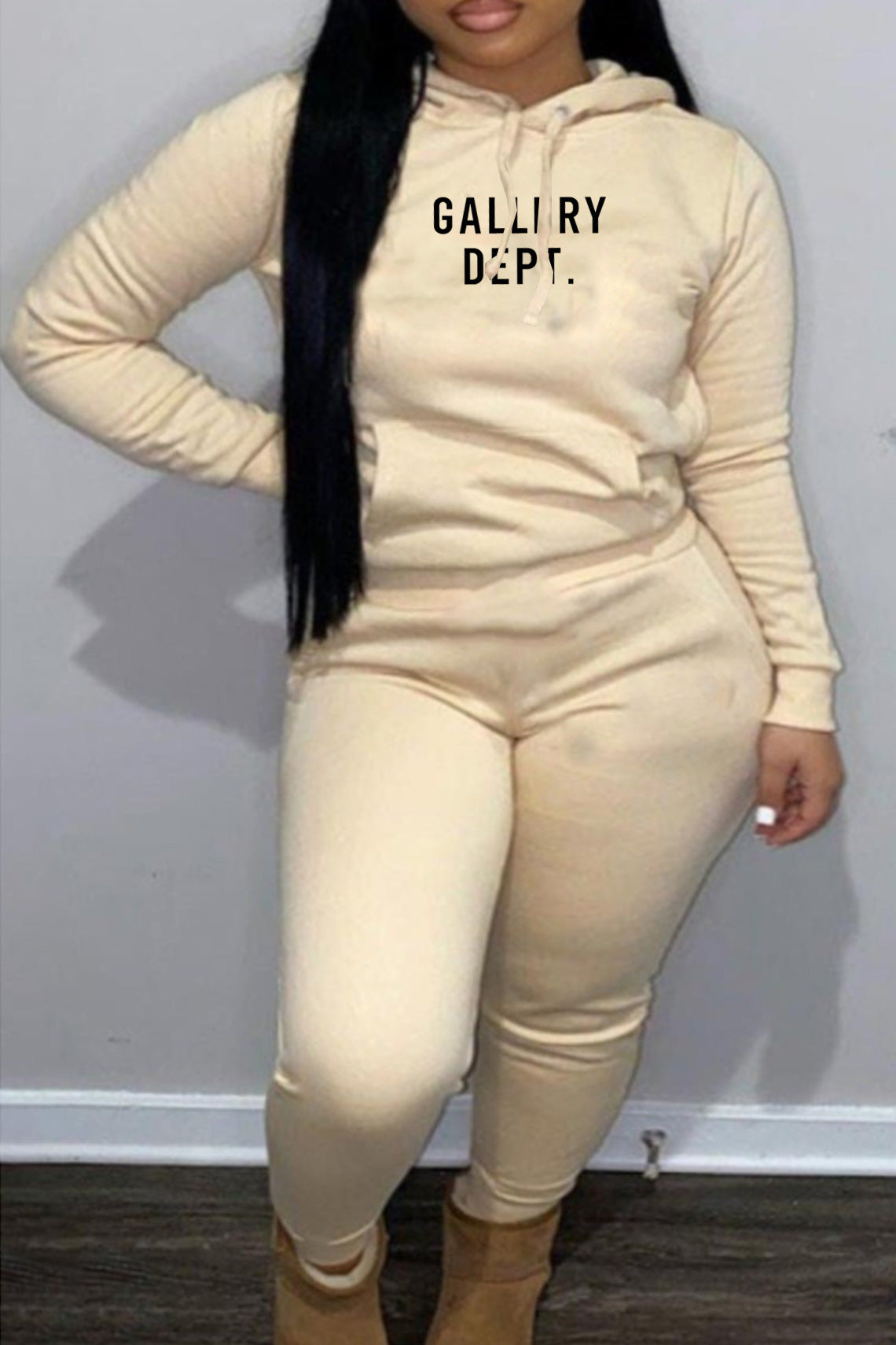 Damen urbanes Hoodie und Jogginghose Set mit modischem Schriftzug Stalluxe