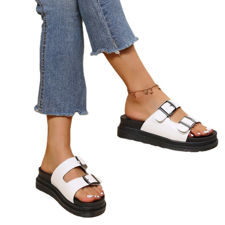 Damen Modische Riemensandalen mit verstellbaren Schnallen Stalluxe
