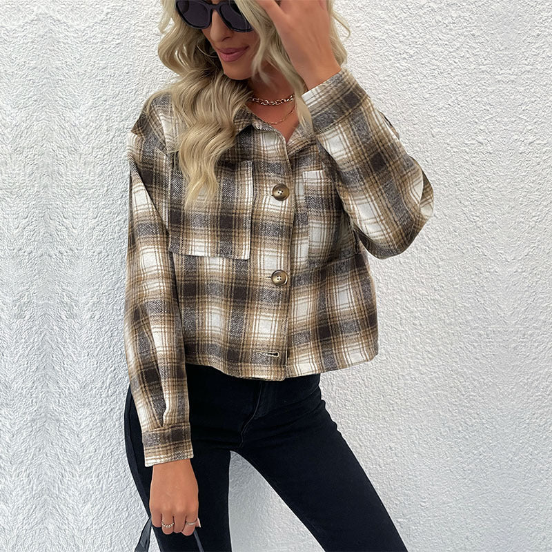 Damen kariertes Overshirt Stalluxe