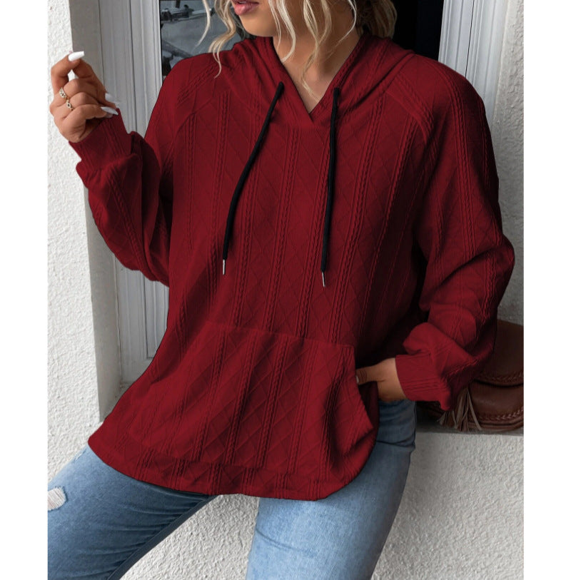Women's Cozy Textured Pullover Hoodie Stalluxe