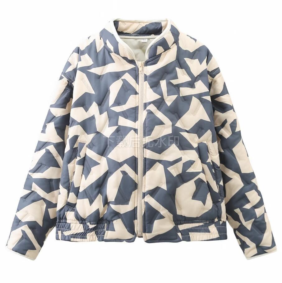 Damen Trendige gepolsterte Jacke im geometrischen Design Stalluxe