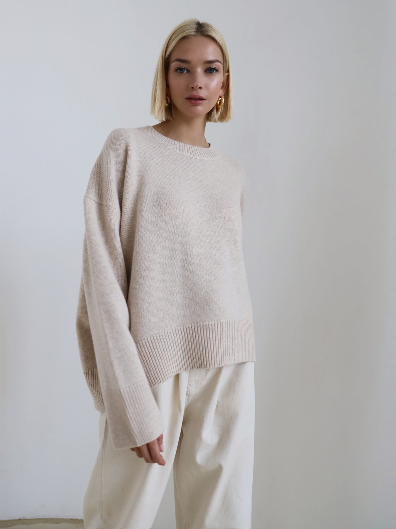 Damen Oversized Pullover mit weichem Feinstrick Stalluxe