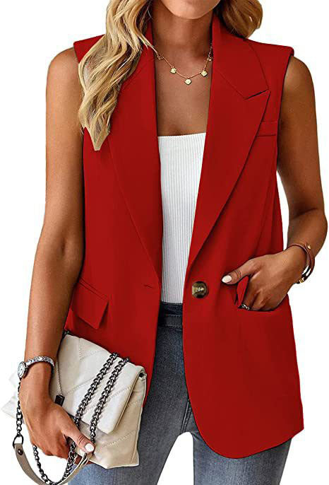 Damen ärmelloser Blazer im modernen Schnitt Stalluxe