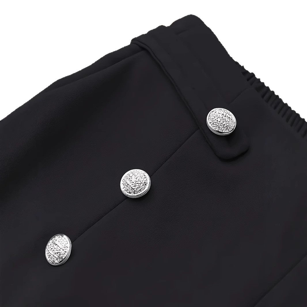 Damen stilvolle Cargo-Hose mit Knopfdetail und praktischen Taschen Stalluxe