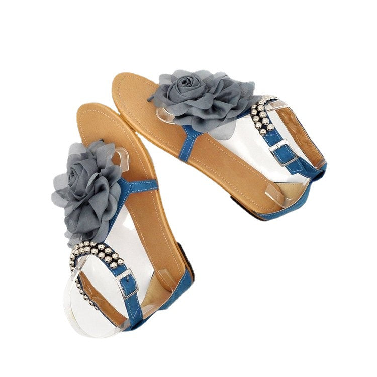 Damen Sandalen mit floralem Dekor und bequemer Sohle Stalluxe