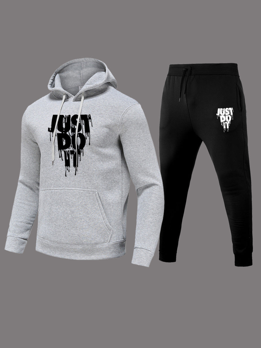 Damen Hoodie und Jogginghose Set mit modernem Grafikdruck Stalluxe