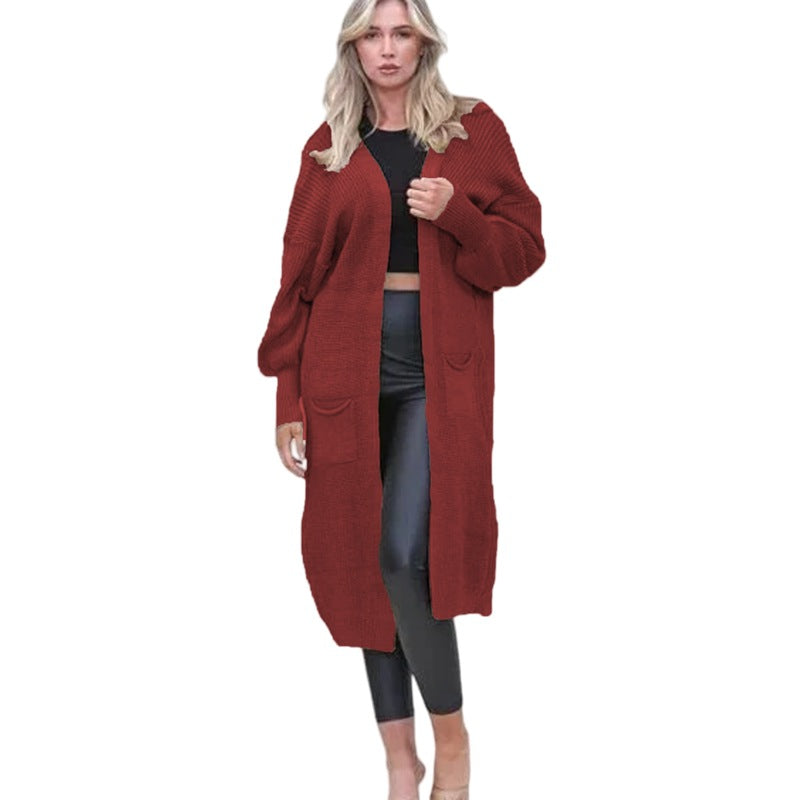 Damen Langarm-Strickcardigan mit edlem Strukturdesign und praktischen Taschen Stalluxe