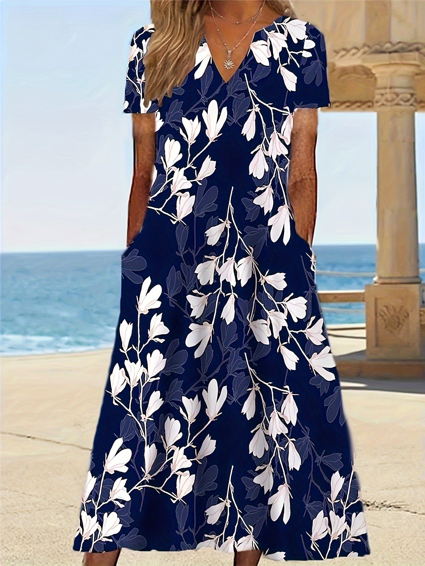 Damen Sommerkleid mit floralem Muster Stalluxe