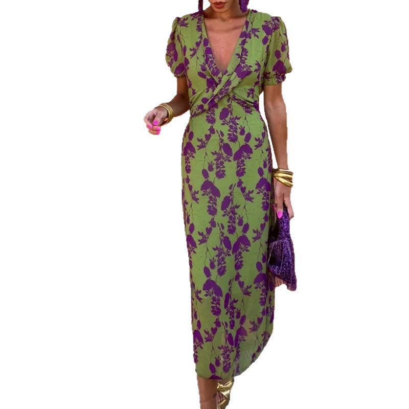 Damen Umstandskleid mit vintage Blumenmuster Stalluxe