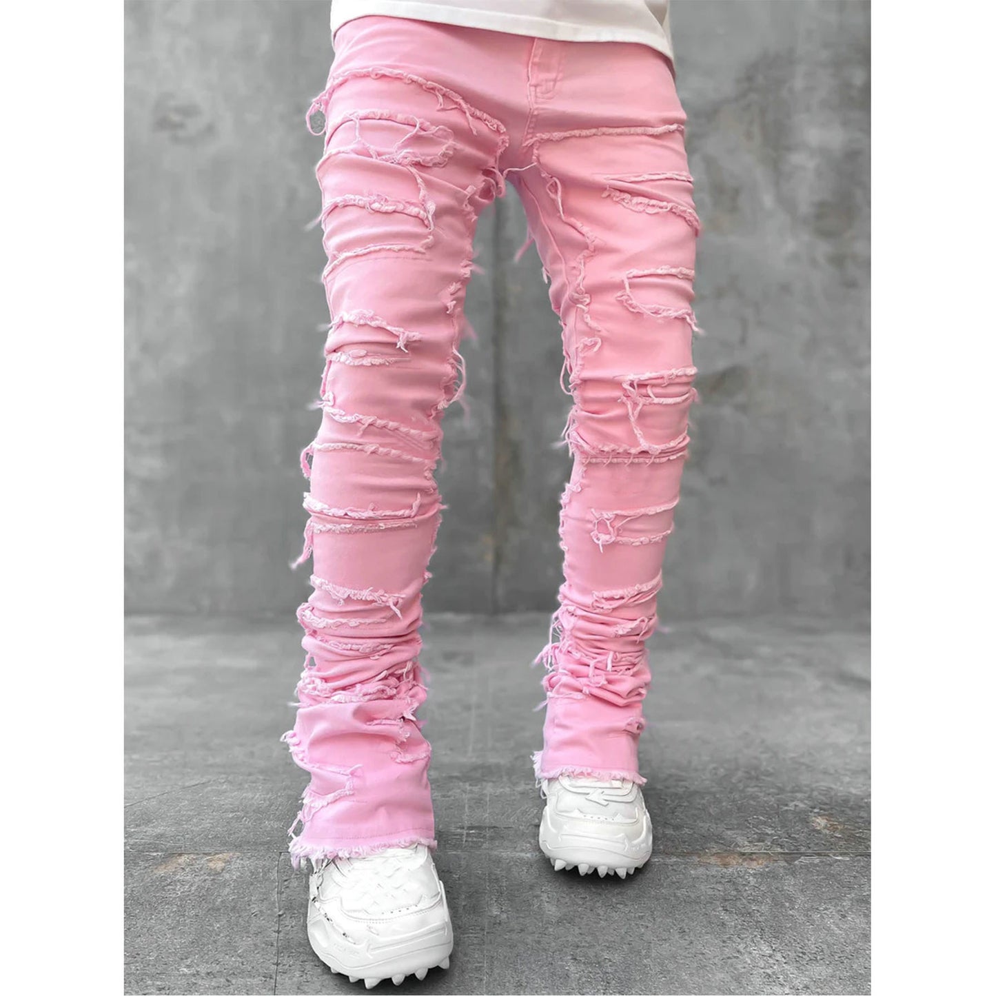 Herren lässige Ripped Jeans im modischen Schnitt Stalluxe