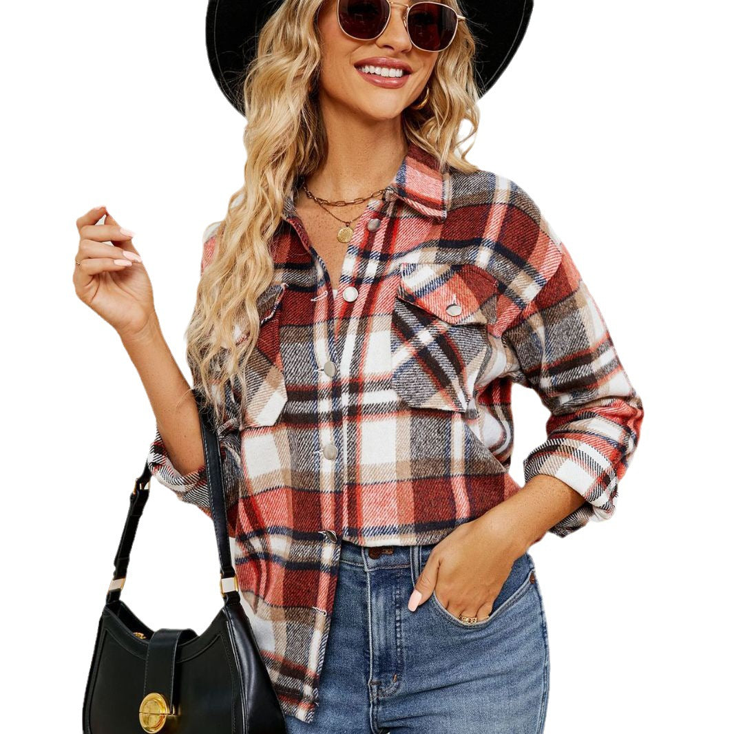 Damen Karo Overshirt aus weichem Flanell Stalluxe